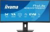 IIYAMA Monitor 34 cali XCB3497WQSNP-B1 VA,UWQHD,1500R,USB-cDock,KVM,95W, 2xHDMI, 1xDP, RJ45,2x5W,21:9 ^5y^